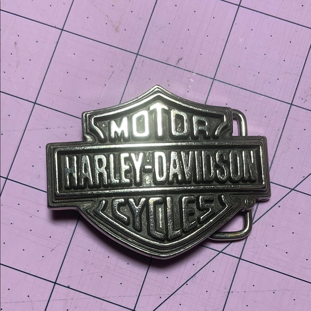 Harley-Davidson Silver Belt with Iconic Logo